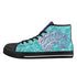 Axikronz 8T7 High Top Canvas feat Turquoise Mix Script | Hip - Hop Streetwear Shoes - Stykonz Graffiti Streetwear